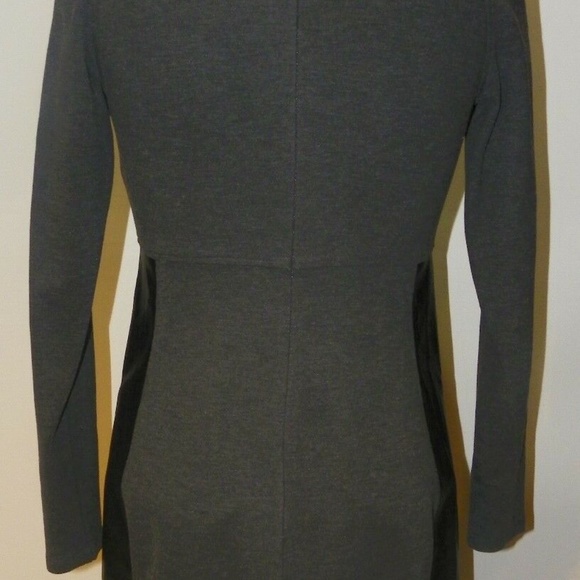 DKNYC Dress Dark Grey w/Black Faux Leather Sides - Picture 5 of 8